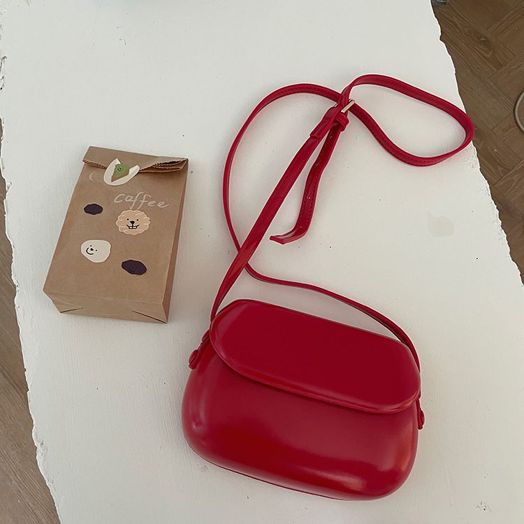 2024 Summer New Versatile And Minimalist Phone Korean Instagram Red Saddle Crossbody Small Bag Girl_voghion.com