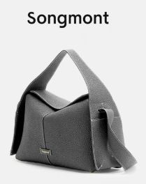 Borsa a tracolla Songmont Yamashita Arimatsu, piccola e media, in vera pelle, con tracolla, hobo, con ciondolo a forma di orecchio._voghion.com
