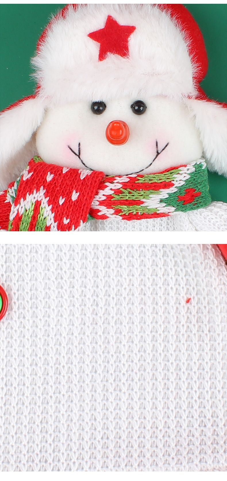 Weihnachten gestrickte Plüsch Puppe Tasche Candy Tasche Heiligabend Geschenk Tasche Dekorationen_voghion.com