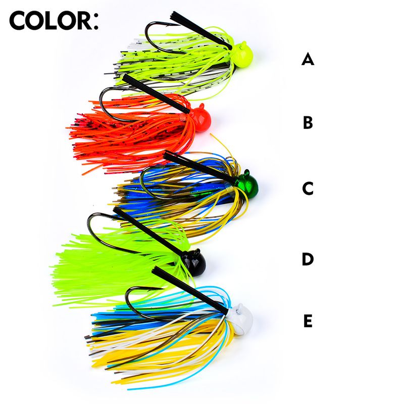 Bearded Man Esca anti-amo 7g 10g 14g 21g Jig Stopper Testa di piombo Amo Esca per spigole in acqua dolce e salata_voghion.com