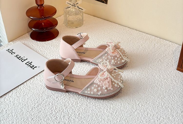 Children's Little Fragrant Princess Shoes 2025 Spring And Summer New Korean Edition Girls' Soft Bottom Butterfly Knot_voghion.com