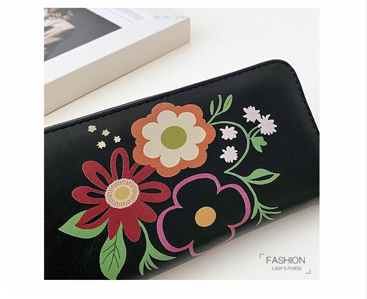 Women’s Bags New Spray Painted Long And Short Card Holder Wallet Wallet Multi Function Coin Purse Female Large Capacity Wallet_voghion.com