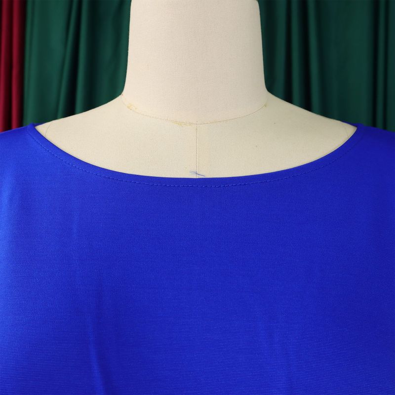 Roupas femininas moda verão feminina gola redonda cor sólida cintura alta tamanho grande perna larga macacão_voghion.com