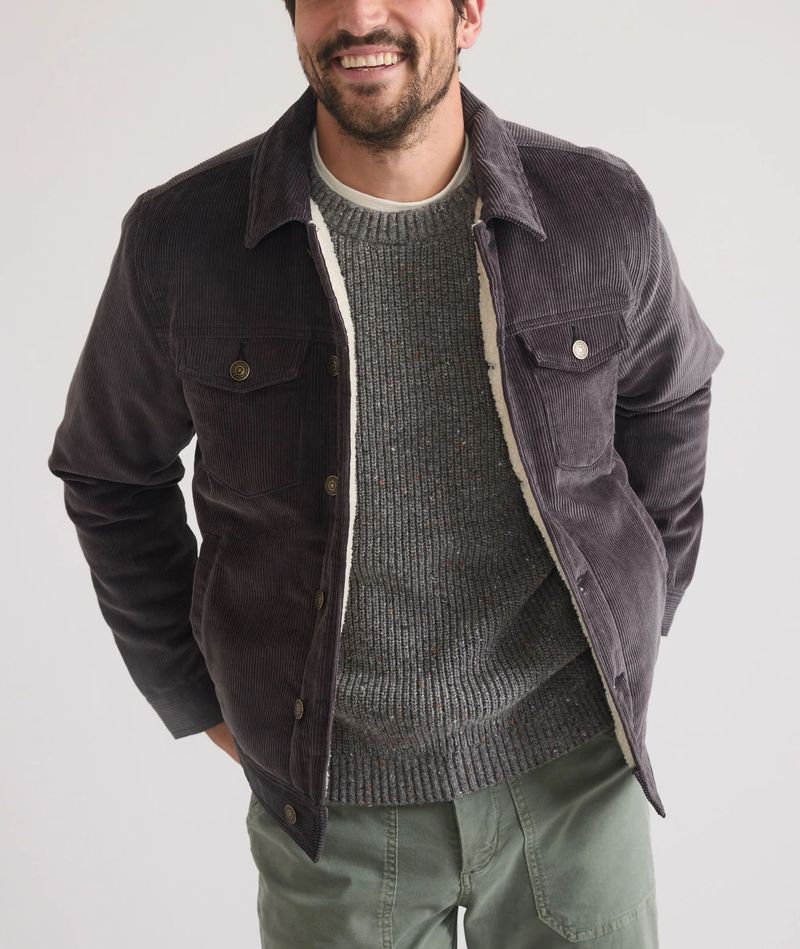 Ropa para hombre Otoño e invierno nueva chaqueta exterior de pana con solapa de manga larga y terciopelo para hombre_voghion.com
