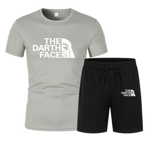 Summer New Set Printed Mesh T-Shirt Men's Casual Loose Round Neck Half Sports Short Sleeve Top_voghion.com