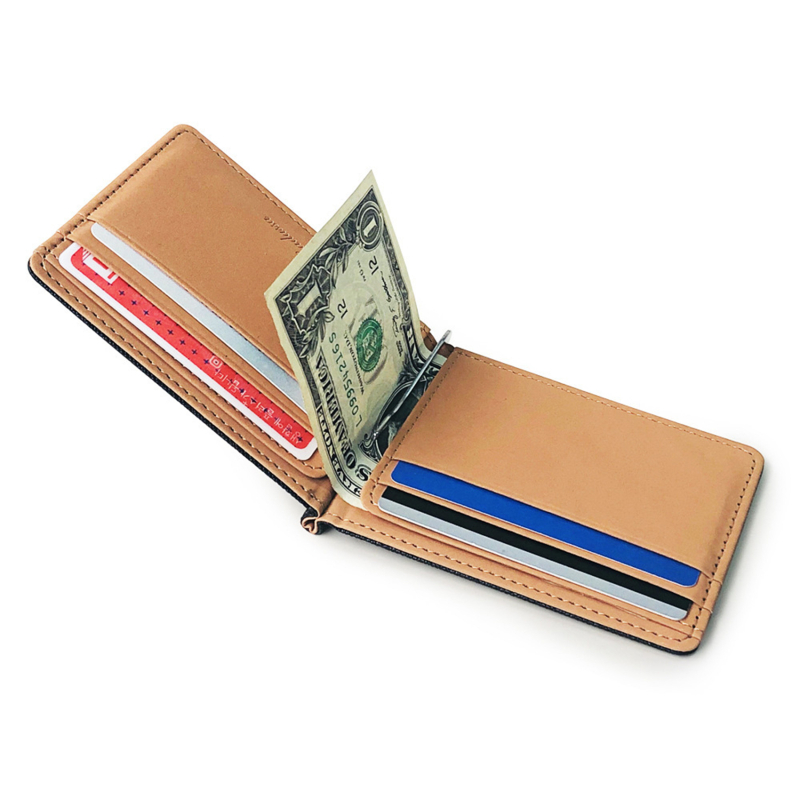 Fashion Men Wallet Short Skin Wallets Purses PU Leather Money Clips Sollid Thin Wallet Men Purse ID Credit Card Cash_voghion.com