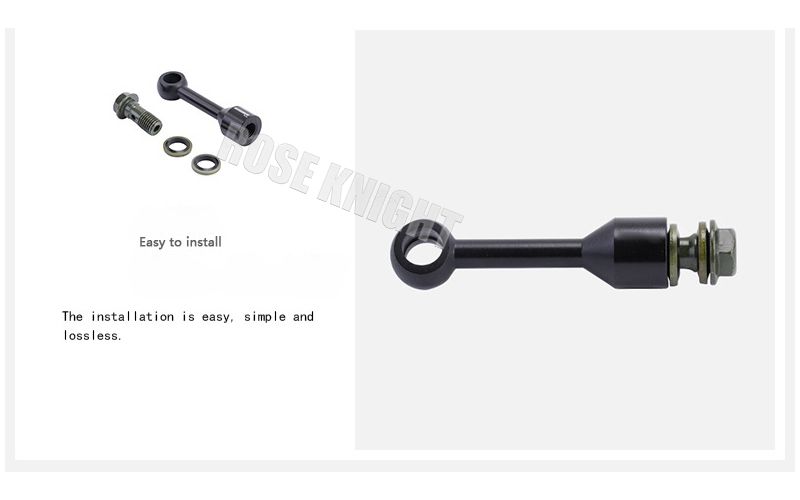 Manguera de freno de motocicleta de aleación de aluminio universal, soporte de tubo M10-1.25, junta de extensión de tubo de embrague hidráulico_voghion.com