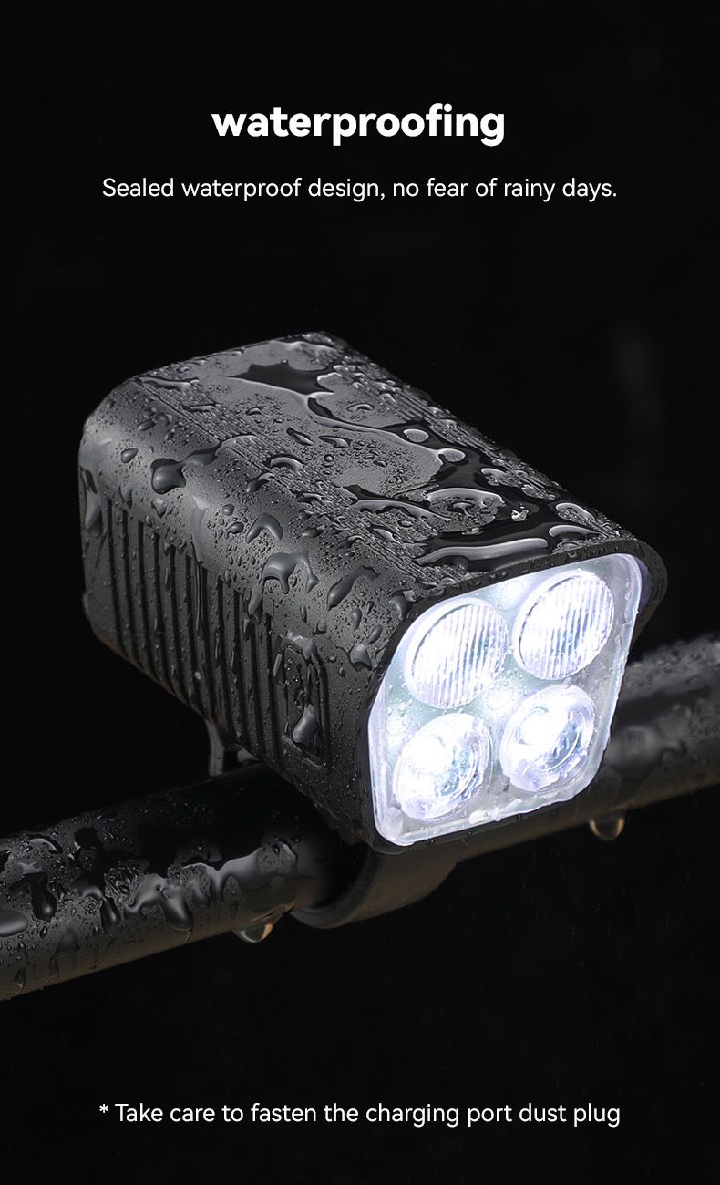 Luz de bocina para faro de bicicleta, luz de ciclismo nocturna con carga USB y bocina eléctrica, luz de bicicleta de montaña_voghion.com