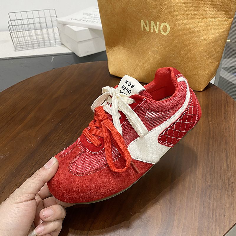 Gu Yun Spring Outing ~ 2025 Spring New Thick Soled Dexun Shoes Women's Genuine Leather Soft Soled Forrest Gump Shoes Casual Shoes_voghion.com