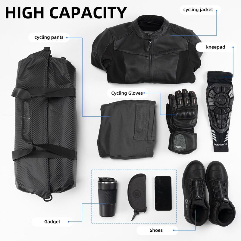 Sacoche de moto ROCKBROS, sac de bagage arrière étanche, d'une capacité allant de 20 à 60 litres_voghion.com