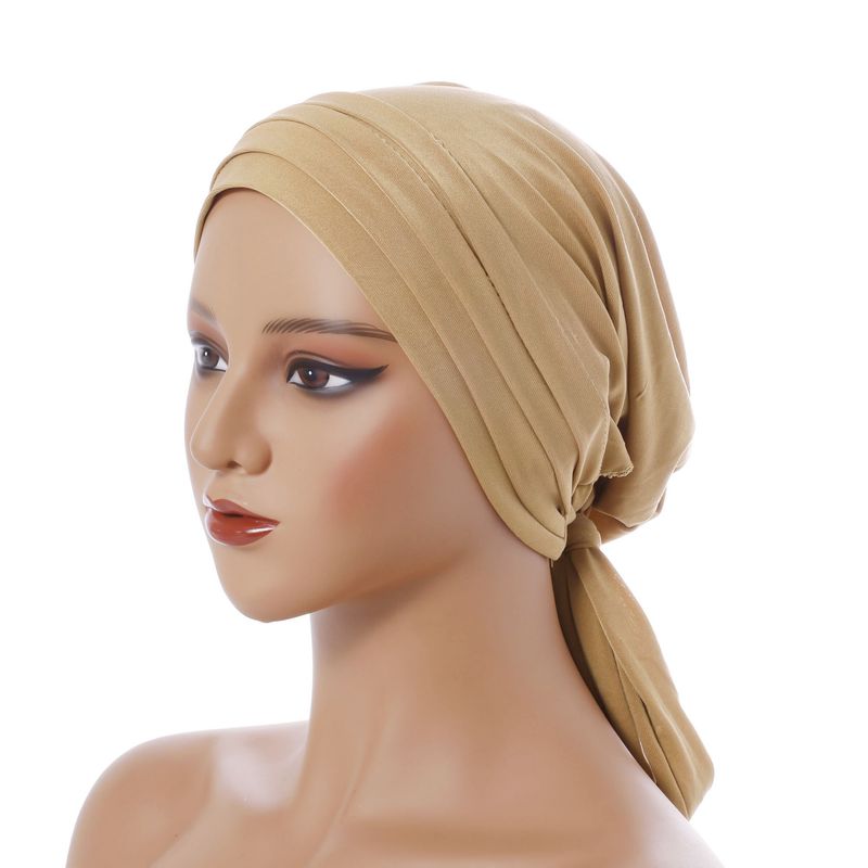 nuovo cappello foulard lungo a coda a quattro barre in velluto tinta unita autunnale e invernale per donna_voghion.com