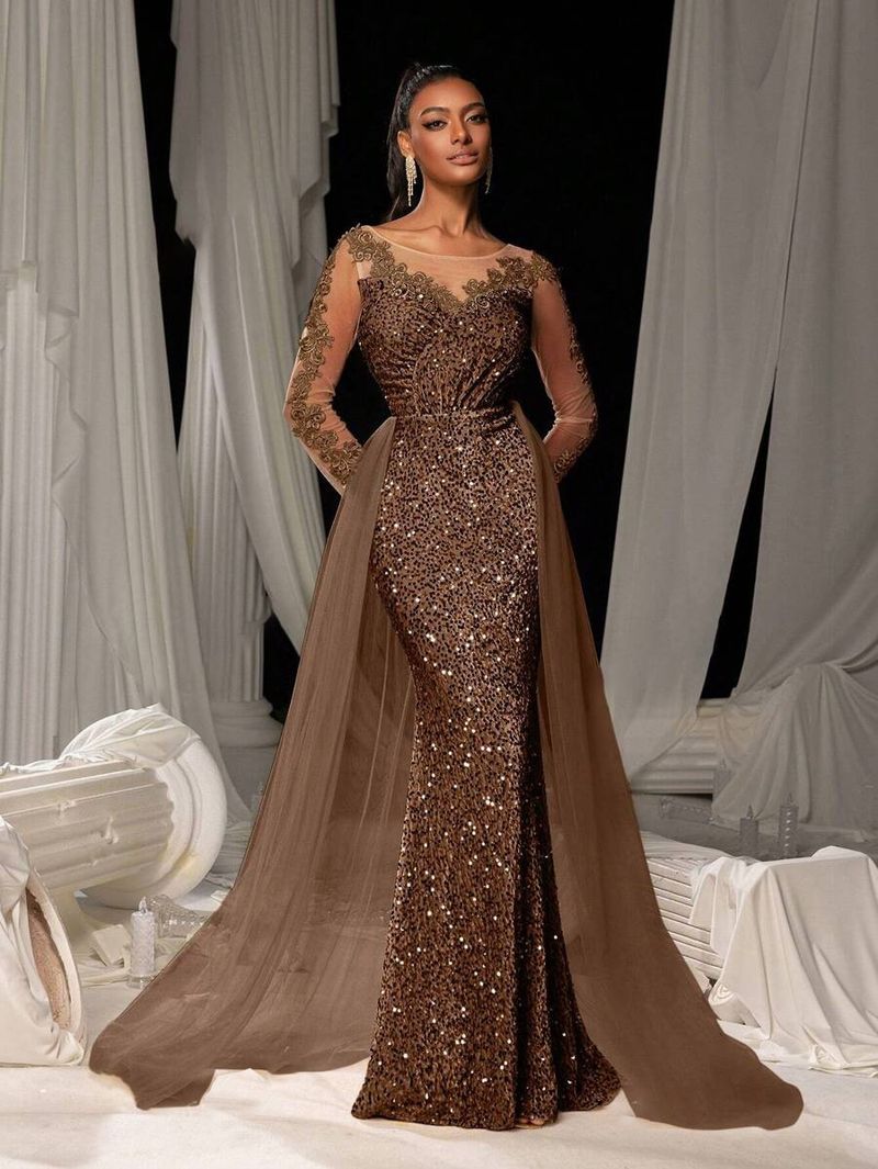2025 vestido de fiesta de mujer con falda larga, temperamento, moda y elegante, vestido de noche de fiesta de encaje largo_voghion.com