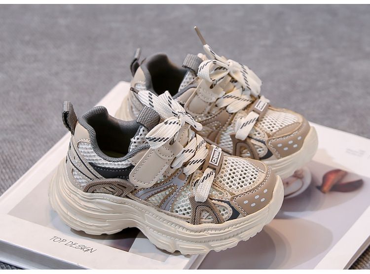 Kinderschuhe Frühling und Sommer Neue Mädchen Dünne Atmungsaktive Sportschuhe Jungen Mittlere und Große Kinder Papa Studentenschuhe Trend_voghion.com