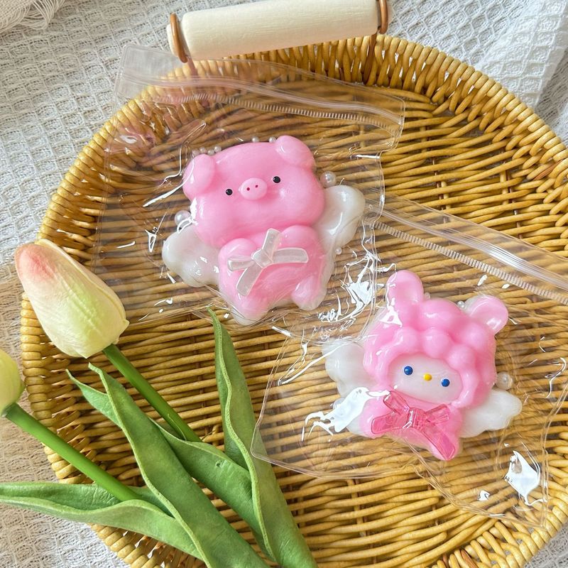 Schaumstoff-Squishies, süßes kleines Schweinchen, Kneifspaß, rosa Engel, kleines Schweinchen und Lamm, Stressabbau-Spielzeug zum Stressabbau und zur Entspannung, langsame Erholung_voghion.com