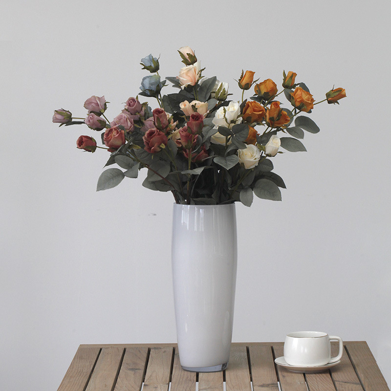 Amerikanesch Europäesch Retro Land 7 Rosen Kënschtlech Blummen Seideblummen Hochzäitsdekoratioun Heemdekoratioun Blummen Kënschtlech Blummen_voghion.com