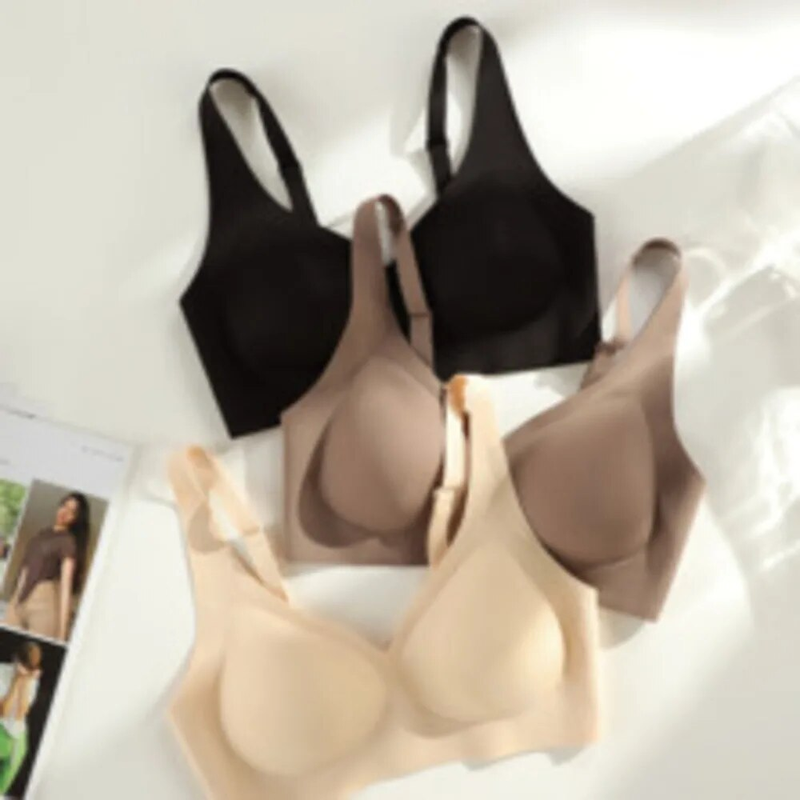 Minimalist Large Size Jelly Support Gathers Back Traceless Thin Sports Women's Sexy Steel Ring Free Bra_voghion.com