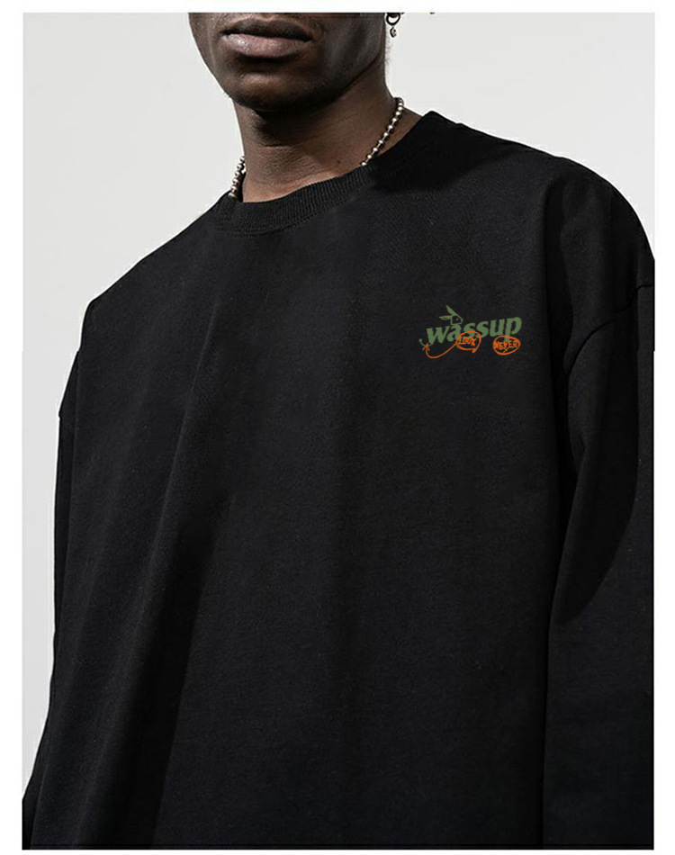 Mann kleidung der Mode marke langarm T-shirt männer der high street reine baumwolle lose ins top Lovers kleidung_voghion.com