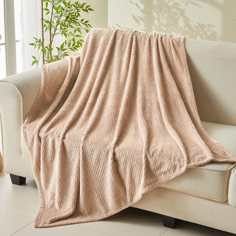 Decke, weich, gemütlich, Überwurfdecke, leicht, Plüsch, Komfort, strukturierte Flanelldecke, warme Plüschdecke, Schlafsofa_voghion.com