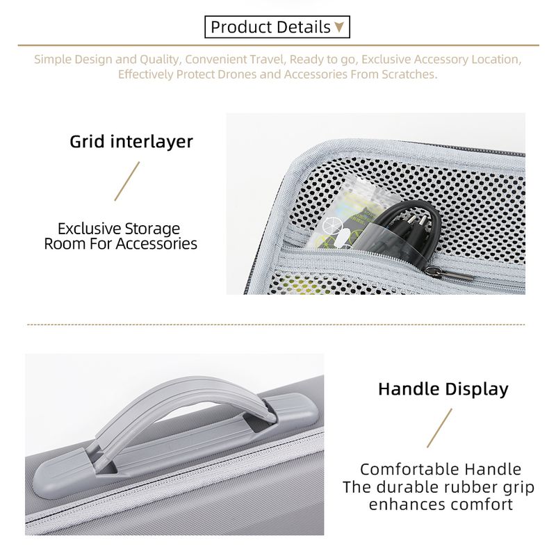 Shoulder Bag Large Capacity Portable PU Leather Storage Box For DJI Mini 5 Pro Drone RC 2/RC-N3 Remote Controller Kit_voghion.com