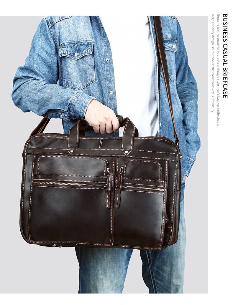 Marant Crazy Horse Leder Herren Retro Aktentasche Hochwertige Oberschicht Rindsleder Business Computer Tasche Tragbare Aktentasche_voghion.com