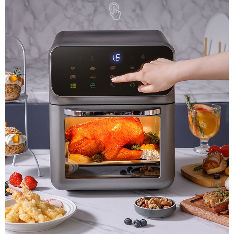 10L Μεγάλης Χωρητικότητας Air Visual Intelligent Πλήρως Αυτόματη Οικιακή Ηλεκτρική Φριτέζα, Πολυλειτουργική, Πολυστρωματική, Χωρίς Λάδι_voghion.com
