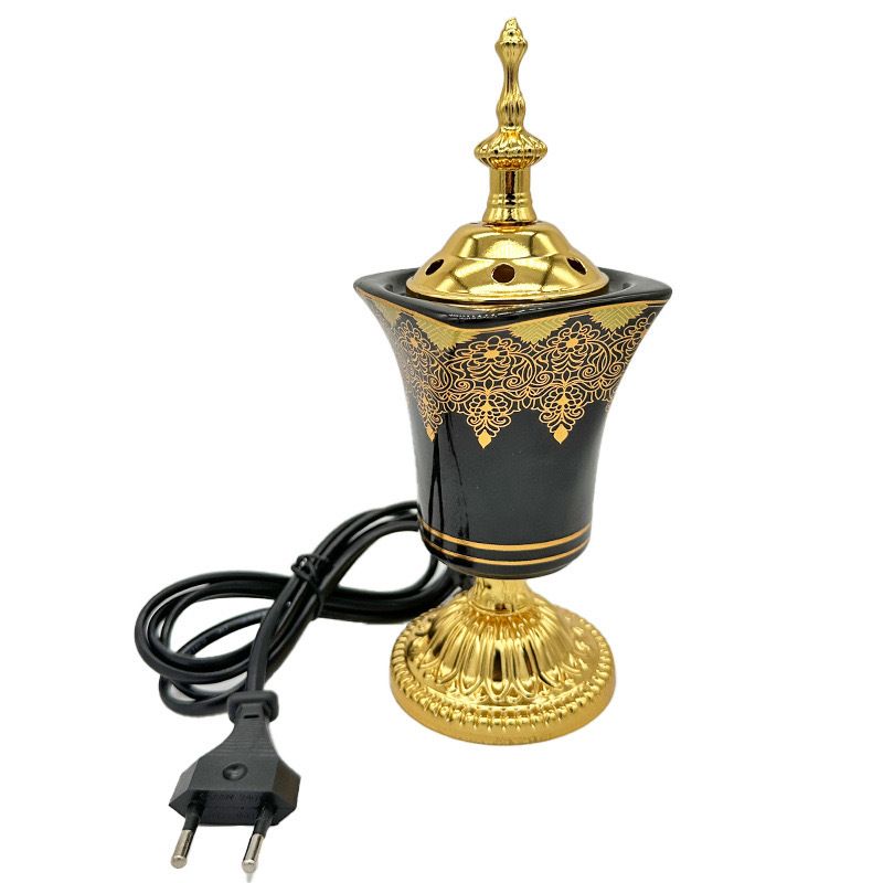 Home Furniture ceramic plug in incense burner Middle Eastern Arabic electronic incense burner indoor sandalwood incense burner_voghion.com