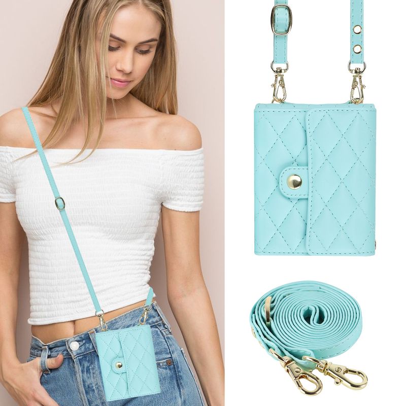 Z Flip4 5 Crossbody składany futerał na telefon skórzany pokrowiec akordeonowy odpowiedni do małego etui ochronnego na telefon Flip6_voghion.com