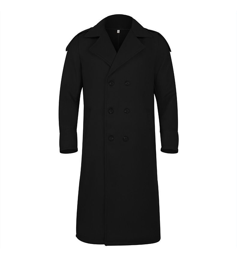 Men's long woolen coat extra long over the knee coat_voghion.com
