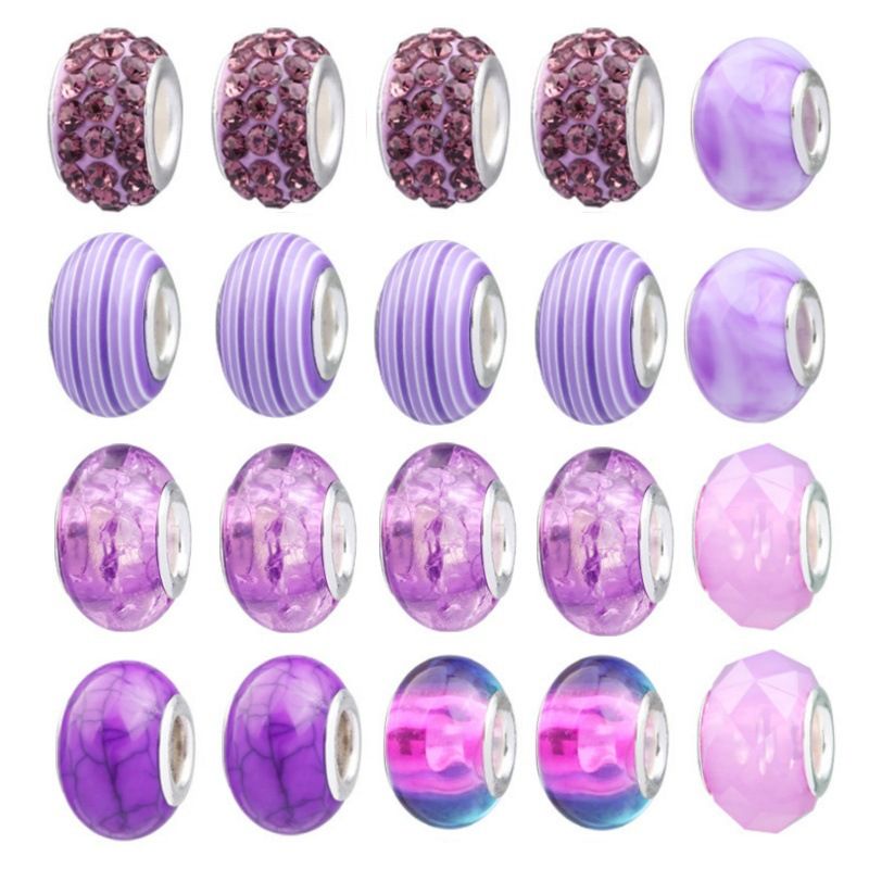 Glasierte Kristalllegierung Große Lochperlen Schmuck Kindergeschenk Liebe Cartoon Armband Armband_voghion.com