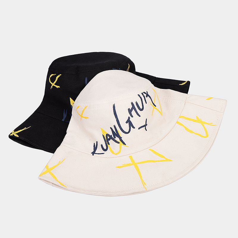 New graffiti alphabet fisherman hat men and women basin hat fashion outdoor sun protection sun visor hat_voghion.com