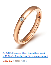 Moda KNOCK Titanio Acciaio Oro Rosa Anti-allergia Liscio Semplice Matrimonio Coppie Anelli Bigiotteria per Uomo o Donna Regalo_voghion.com