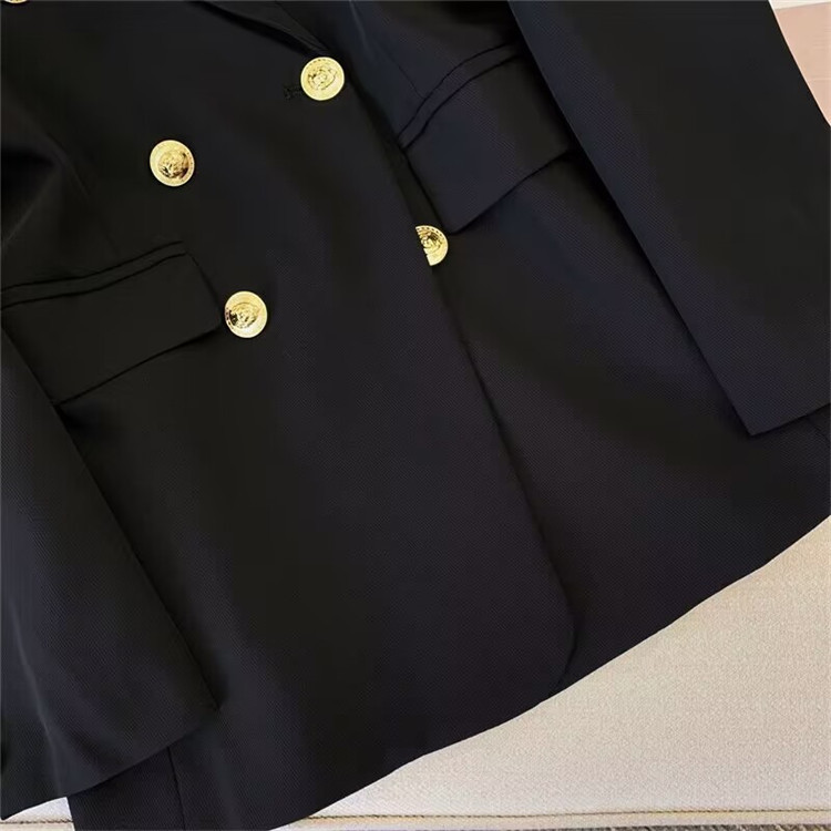 Women's Clothing Black high end Internet celebrity spring and autumn new style small casual versatile celebrity retro top small suit jacket_voghion.com
