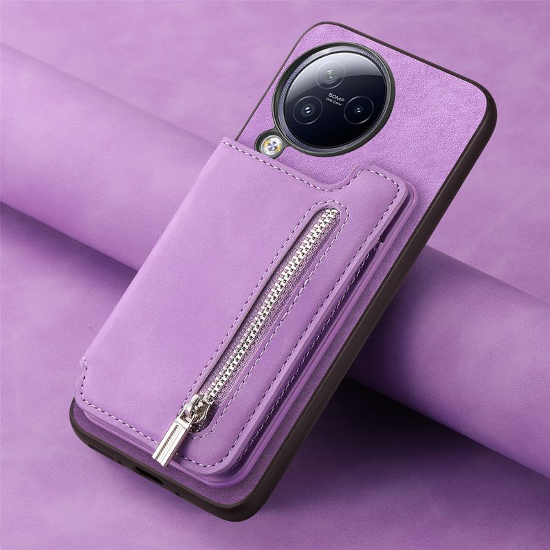 2 in 1 Removable Zipper Cards Solt Magnetic Leather Wallet Case For Xiaomi Redmi Note 13 Pro Plus 12 13T POCO X6 14 Ultra Cover_voghion.com