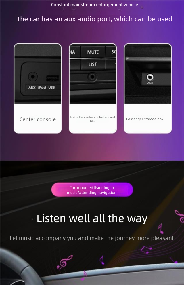 Compatibel met Vivo X100 Huawei Mate50 telefoon Type-C naar 3,5 mm auto AUX digitale decodering audiokabel_voghion.com
