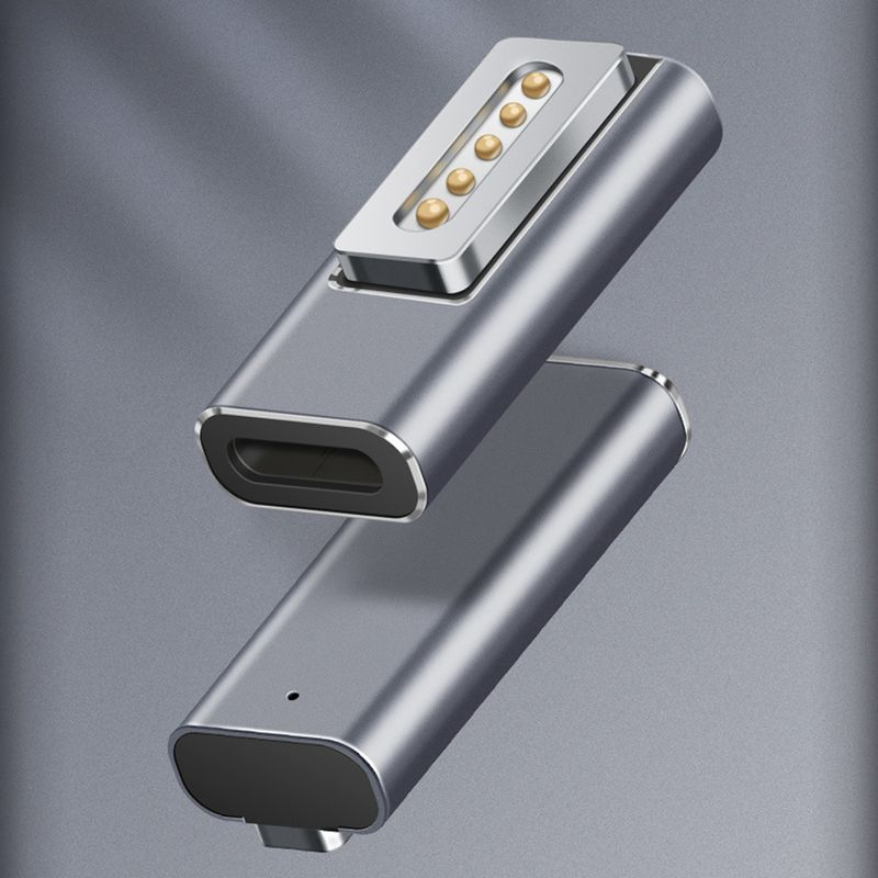 Farfi Adapter Konverter PD Quick Charge Aluminium Legierung Typ-C zu Mag-sicher 1/2 Magnetische Lade Anschluss für Buch_voghion.com