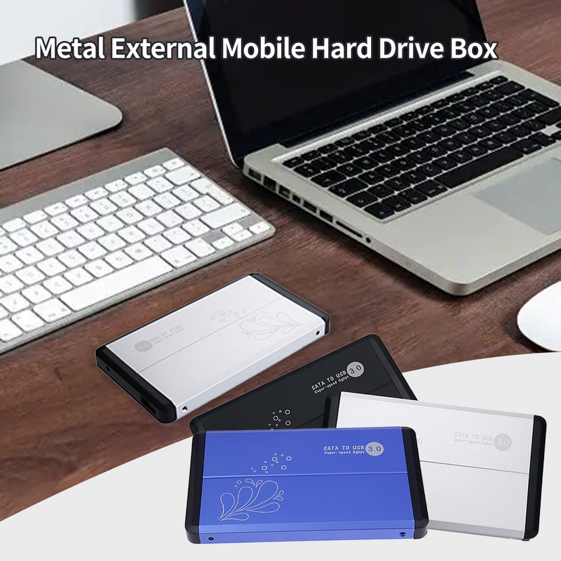 2.5 Inch Mobile Hard Drive Case Universal Tool Free Shockproof Data Portable SATA to USB3.0 SSD External Storage HDD Box_voghion.com