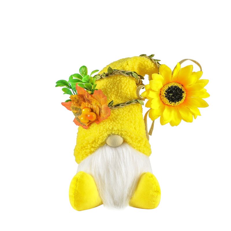 Peluche décorative unique pour le festival des tournesols, à présenter sur un bureau._voghion.com