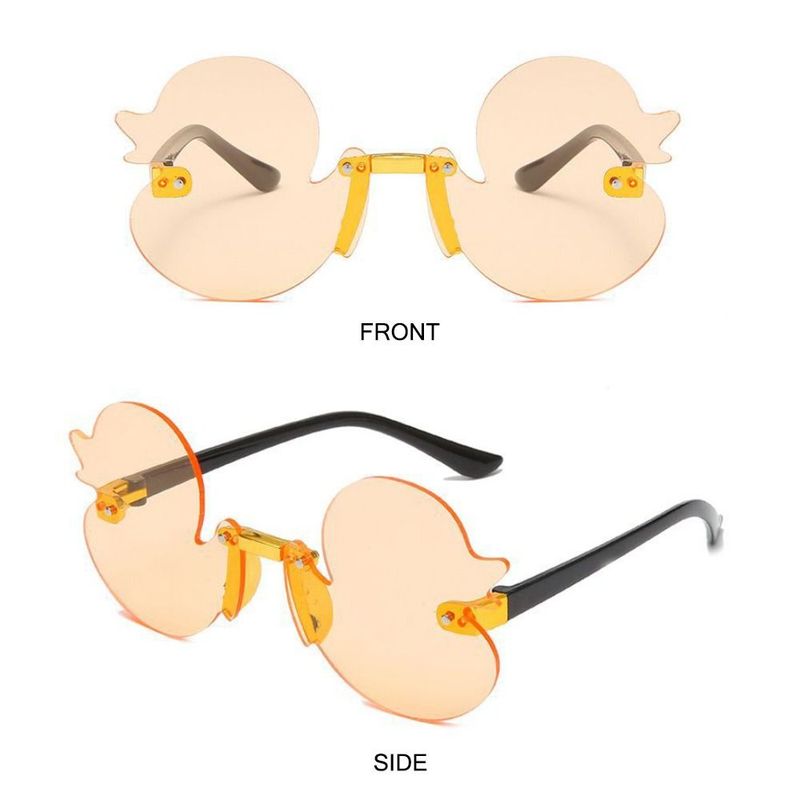 Occhiali da sole alla moda per bambini con protezione UV400, occhiali da sole alla moda colorati a forma di anatra, occhiali da sole per bambini_voghion.com