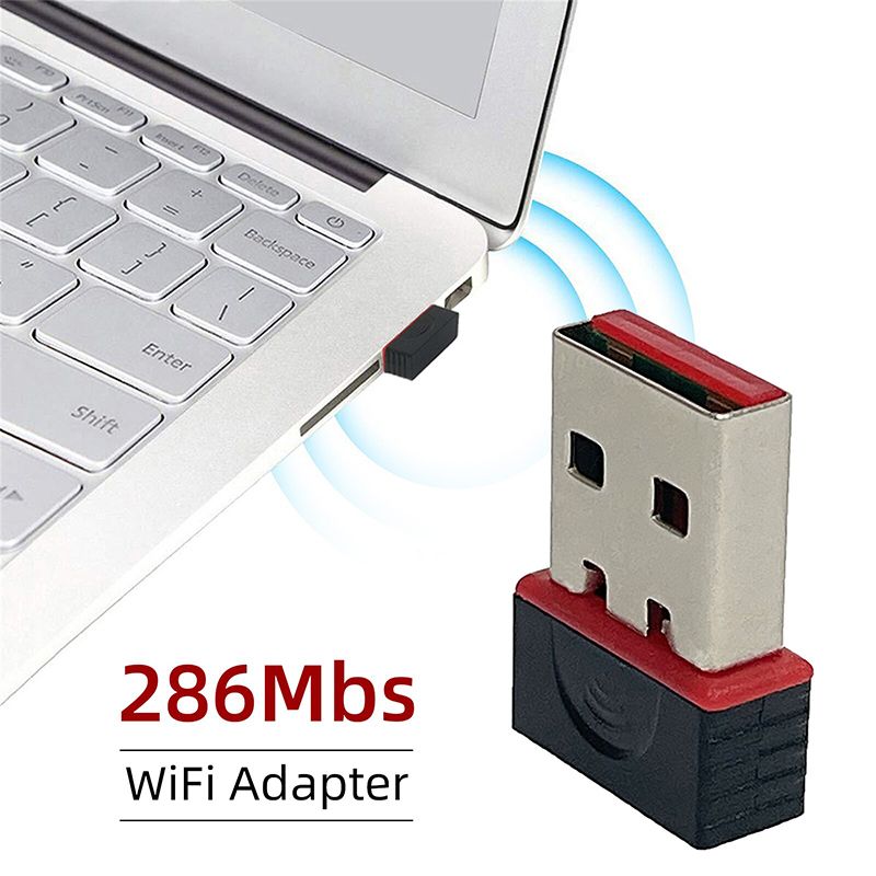 Adattatore WiFi wireless mini 2,4 GHz, scheda di rete Ethernet da 150 Mbps, ricevitore USB 2.0, dongle 802.11AX per PC, laptop, Windows 7 e 8_voghion.com
