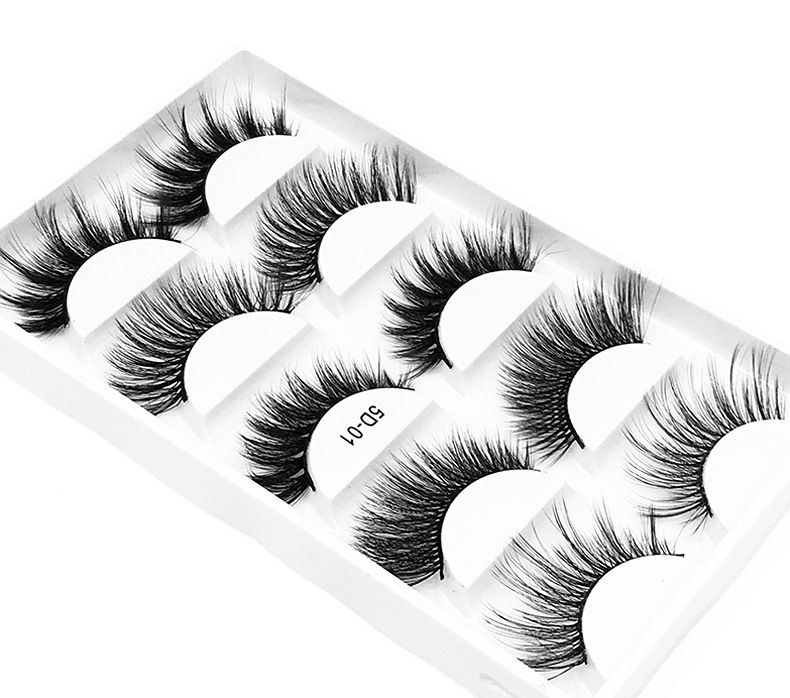 Lash extension set Laser Box 5 pairs of mixed false eyelashes Thick natural slender long eyelashes Multi-level soft false eyelashes_voghion.com