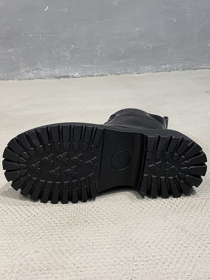 Autumn and winter new round head short handsome motorcycle boots_voghion.com