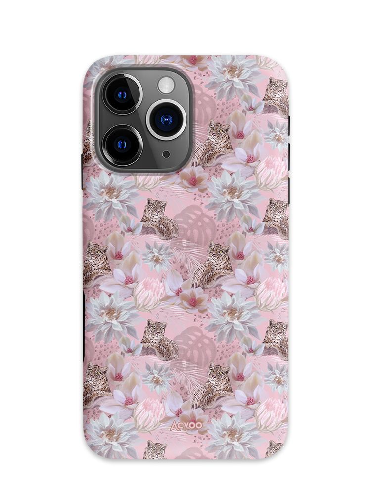 Unbeatable Quality Acvoo Leopard Florals Fashion Texture Pink Iph16promax Protection 12 Double Layer Suitable Mobile Ph Shell For_voghion.com