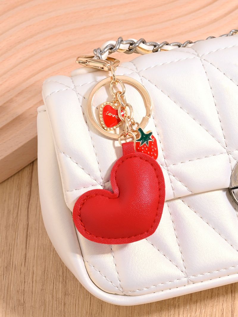 Star Heart Fruit Tassel Hot Sale Cute Bag Car Hanging Ornament Gift Keychain_voghion.com