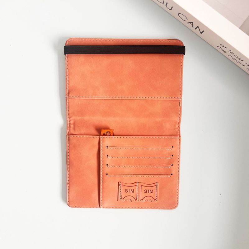 RFID Blocking Travel Wallet – Slim PU Leather Passport Holder With Multiple Card Slots For Men & Women, Secure & Lightweight (12 Colors Available)_voghion.com