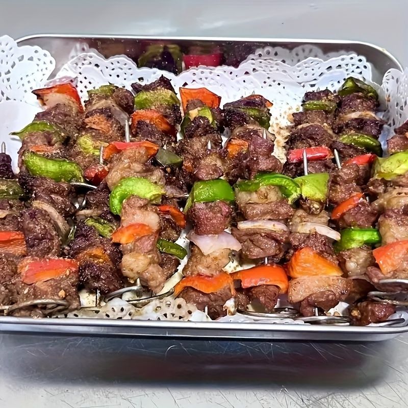 Lot de 10 friteuses à air, gril vertical, gril à brochettes, accessoires universels, aiguille de cuisson spéciale en acier inoxydable 304 de qualité alimentaire_voghion.com