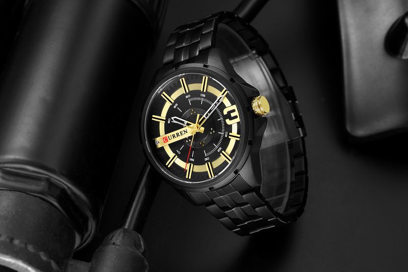 Men's Stainless Steel Waterproof Watch With Large Dial, Minimalist Design, Quartz Movement For Business And Casual Wear_voghion.com