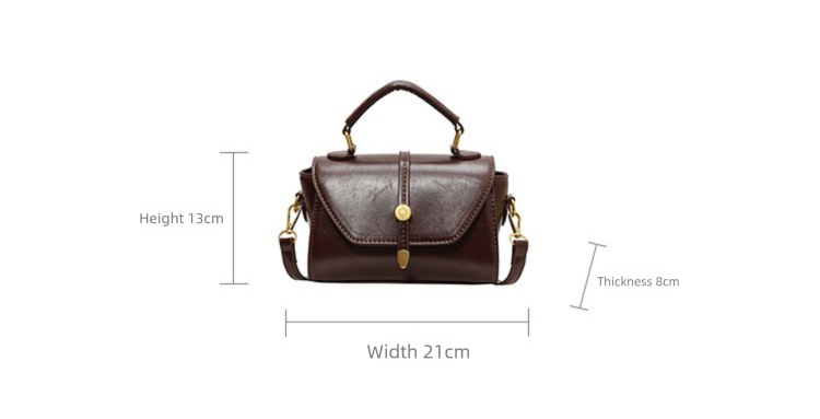 Faionable Retro Women's Crossbody Bag Handbag Soft PU Leather Magnetic Bule Closure Small Square Bag For Casual Ocns_voghion.com