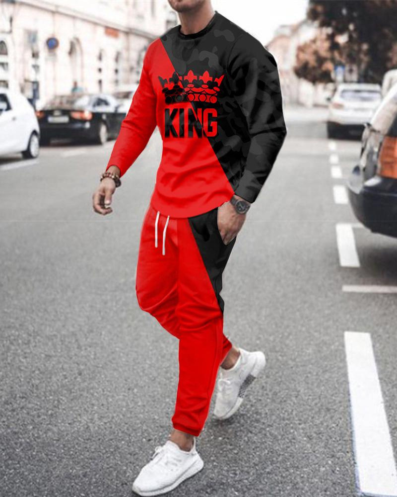 Sudadera con capucha de manga larga y cuello redondo para hombre+pantalones sanitarios de dos piezas, conjunto informal holgado deportivo con estampado digital 3D_voghion.com