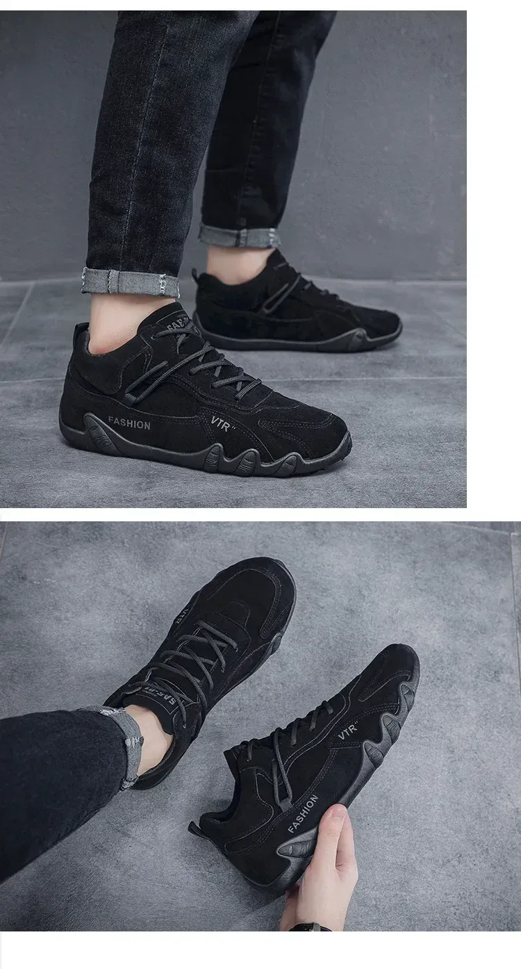 Men's breathable and anti slip work fashionable sports men's outdoor hiking shoes, skateboarding shoes_voghion.com