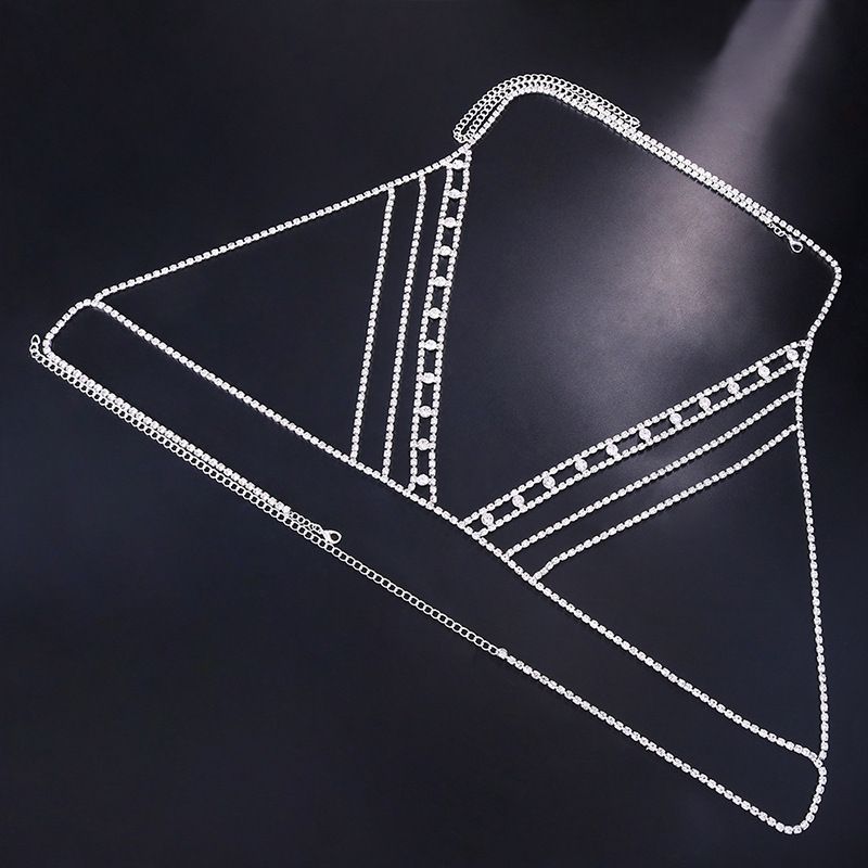 Neue Strass Brustkette für Frauen Sexy Fashion Plaid Einfache Brust Unterwäsche Zubehör Kette_voghion.com